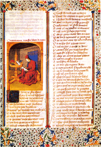 Guillaume de Lorris en Jean de Meung schreven samen Le Roman de la rose, 15de eeuw