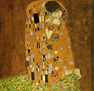 De kus van Gustave Klimt