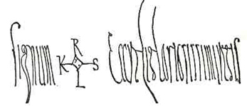 Karel de Grote en zijn handtekening
