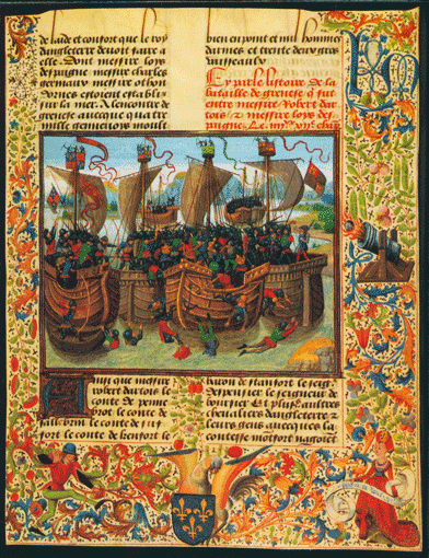 Miniatuur uit de Chroniques van Jean Froissart, Frans handschrift, 15de eeuw.