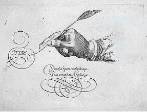 Rijmpje, geschreven in sierlijk zwierige letters
