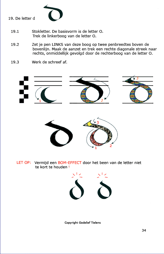 Analyse van de letter d (unciaal)