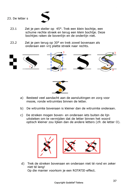Analyse van de letter s (unciaal)
