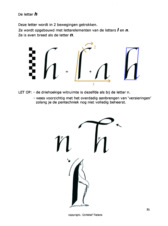 Analyse van de letter h 
