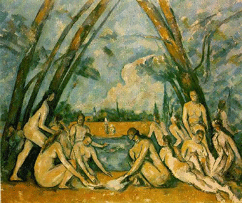 Les Baigneuses van Paul C&eacute;zanne